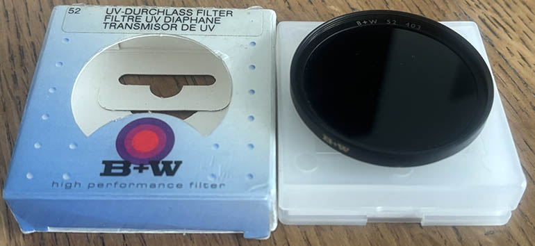 B+W 52mm UV PASS Filter